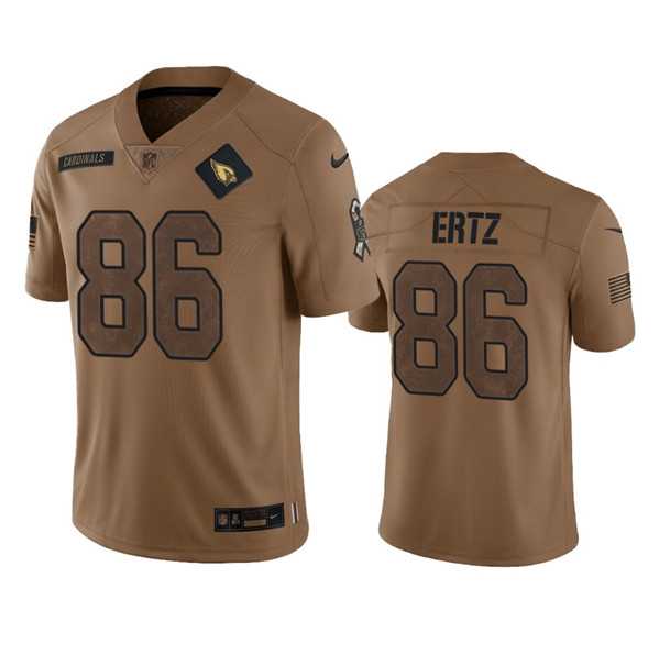Mens Arizona Cardinals #86 Zach Ertz 2023 Brown Salute To Service Limited Football Stitched Jersey Dyin->arizona cardinals->NFL Jersey